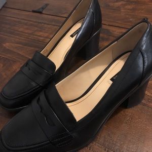Alex Marie black leather office work shoes
